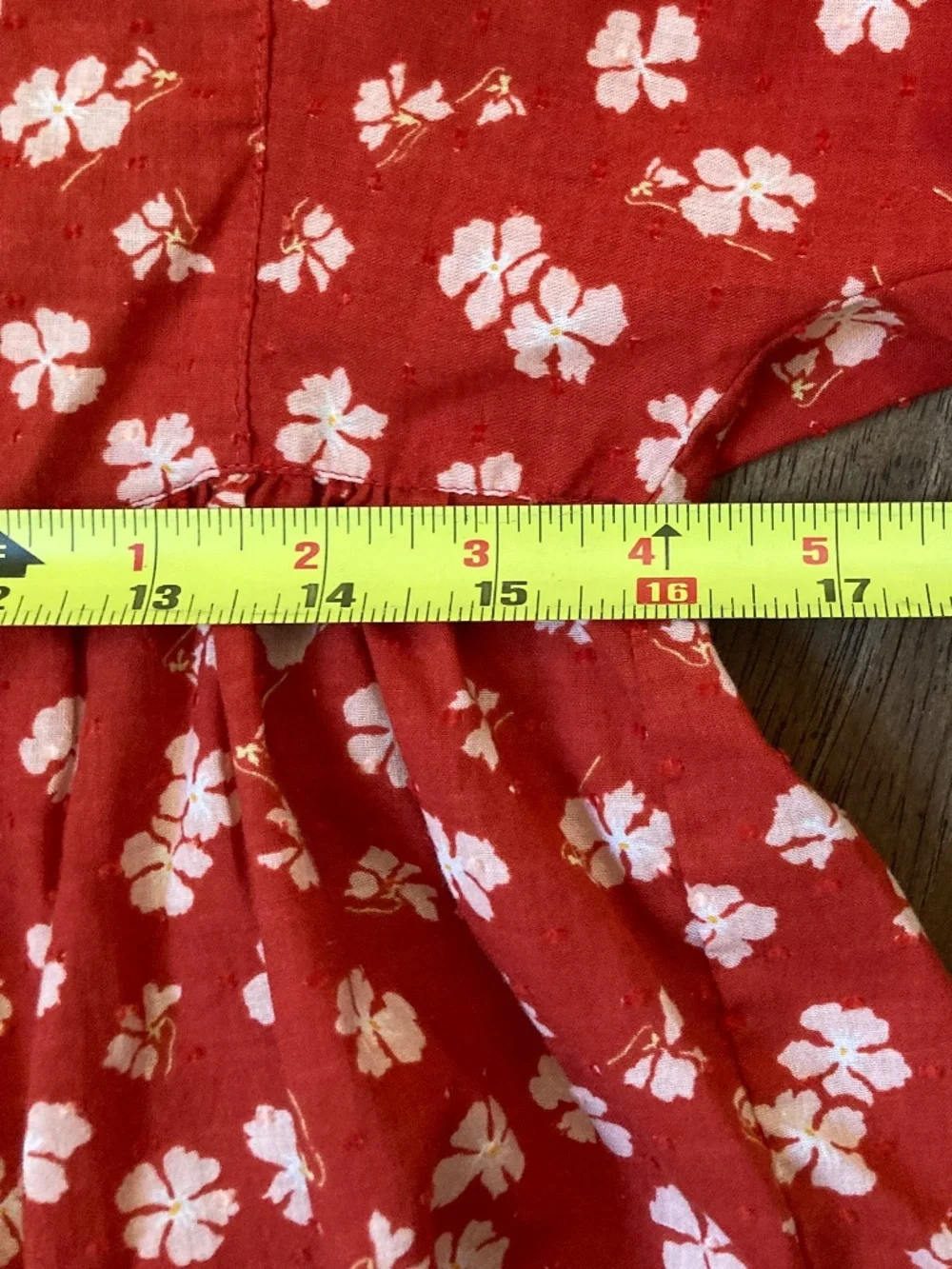 Madewell Puff-Sleeve Button-Front Top Swiss Dot Happy Hibiscus Rust Red XXS
